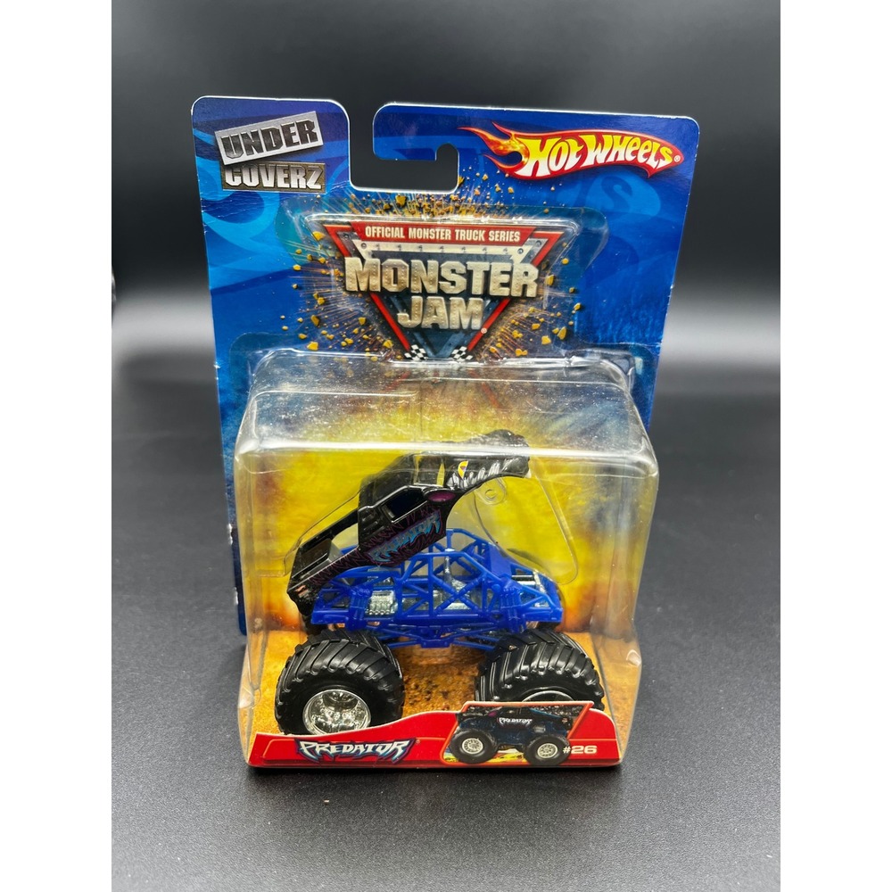 Hot Wheels Monster Jam Predator Under Coverz Blue Black Monster Truck #26 2006